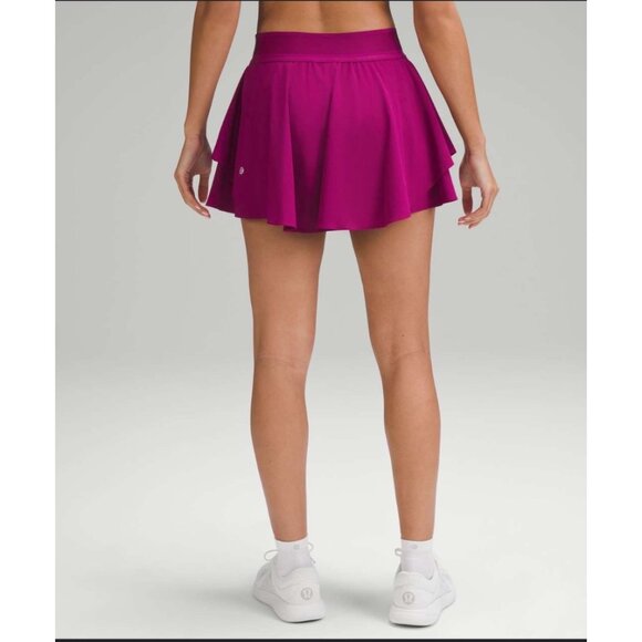 Lulu Lemon Pace Rival Mid Rise Skirt Magenta Sz 6 - Picture 1 of 12